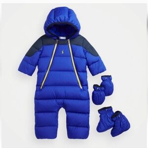RALPH LAUREN | Down Snowsuit Biys Navy Sz 6M